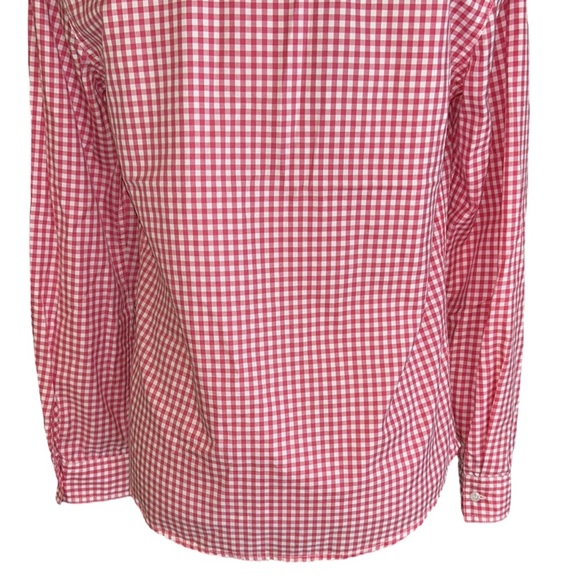 J. McLaughlin Pink & White Gingham Button Down Shirt - 4 - Picture 7 of 12